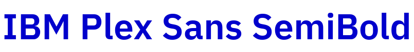 IBM Plex Sans SemiBold लिपि